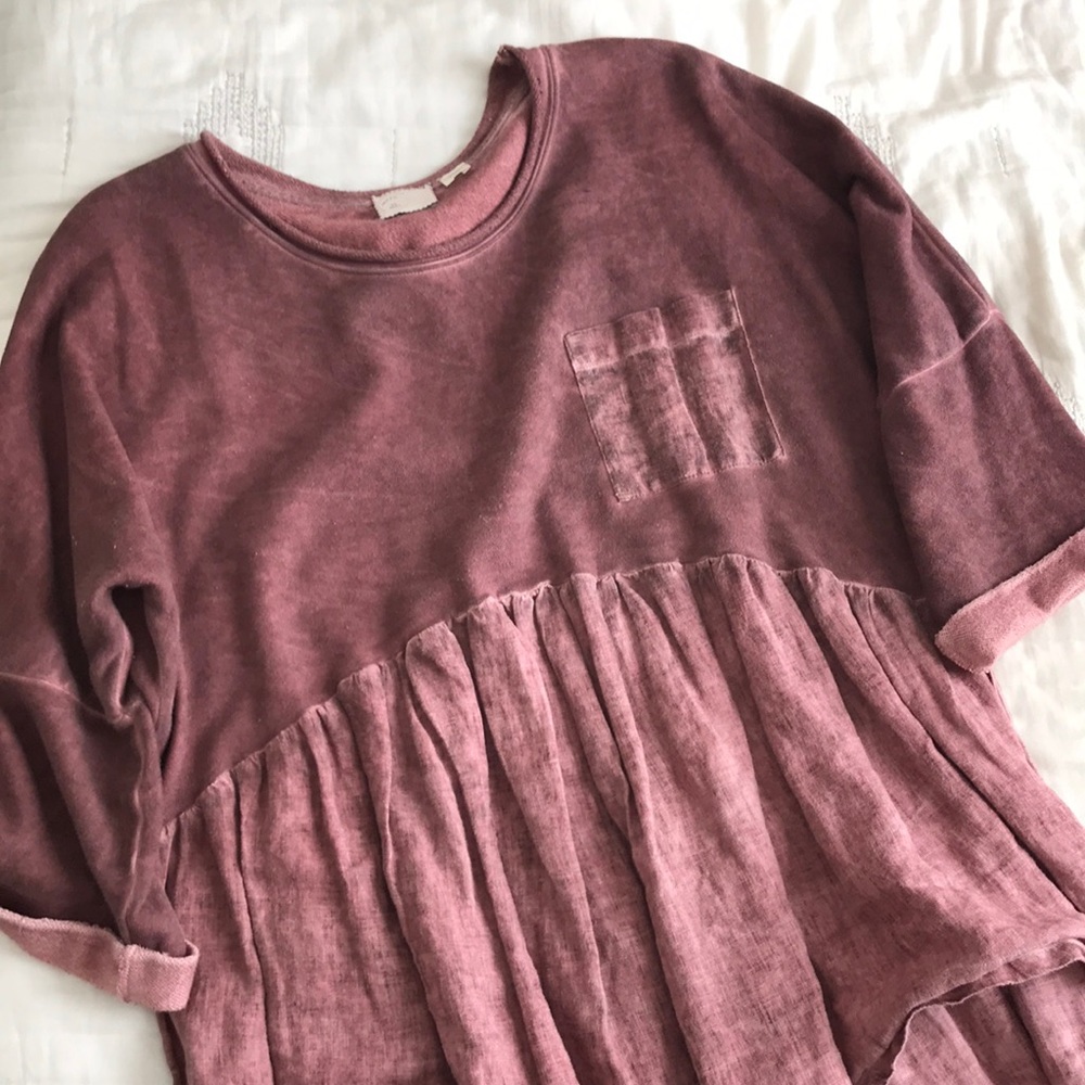 Anthropologie Peplum Sweater Top